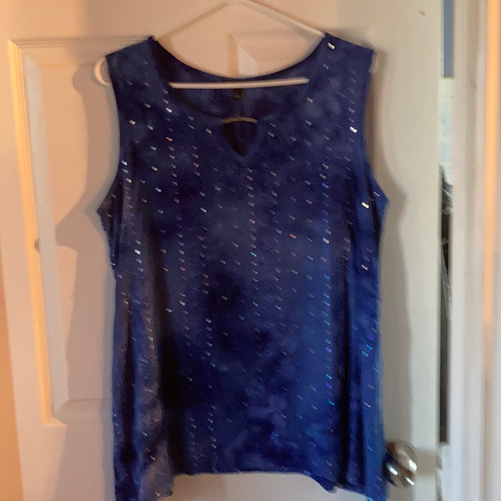 Sleeveless sequin blouse